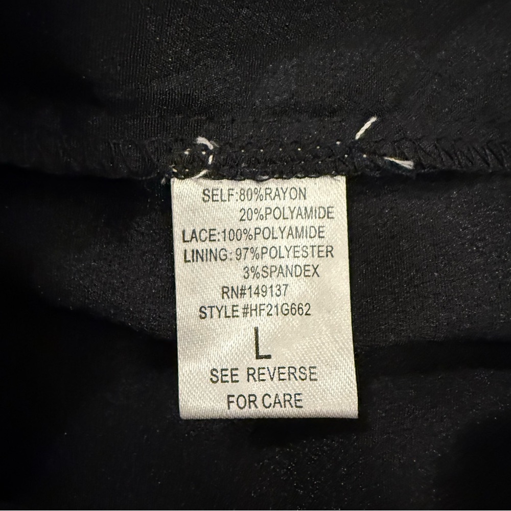 Ruched Mini Dress Women’s L Black Milkmaid Lace Drawstring Goth Dark Feminine - Picture 8 of 13